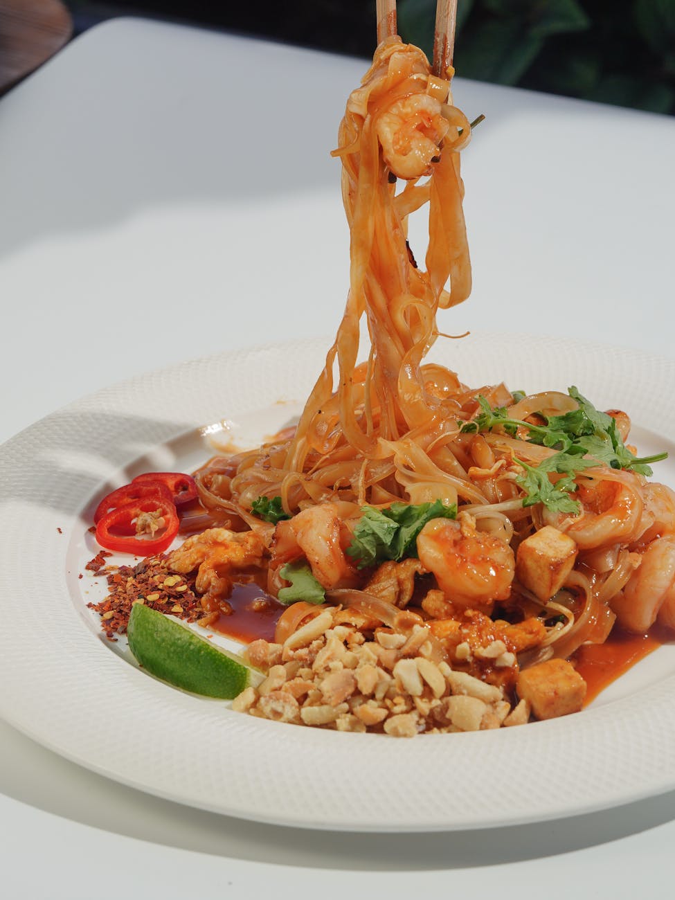 Pad Thai Stir-fried noodles. Food to try in Thailand